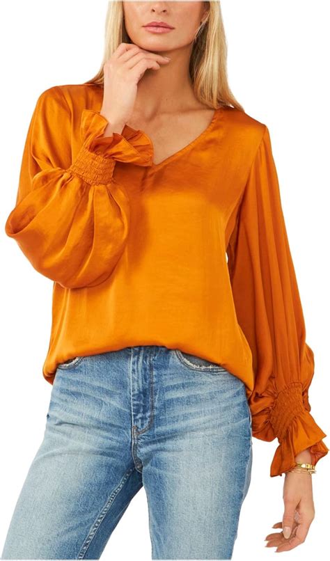 Amazon Vince Camuto Blusa De Manga Blouson Para Mujer En Color