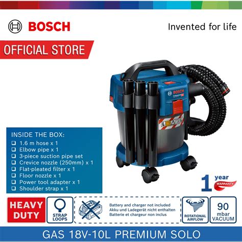 Bosch Gas V L Premium Solo Cordless Wet Dry Vacuum Cleaner