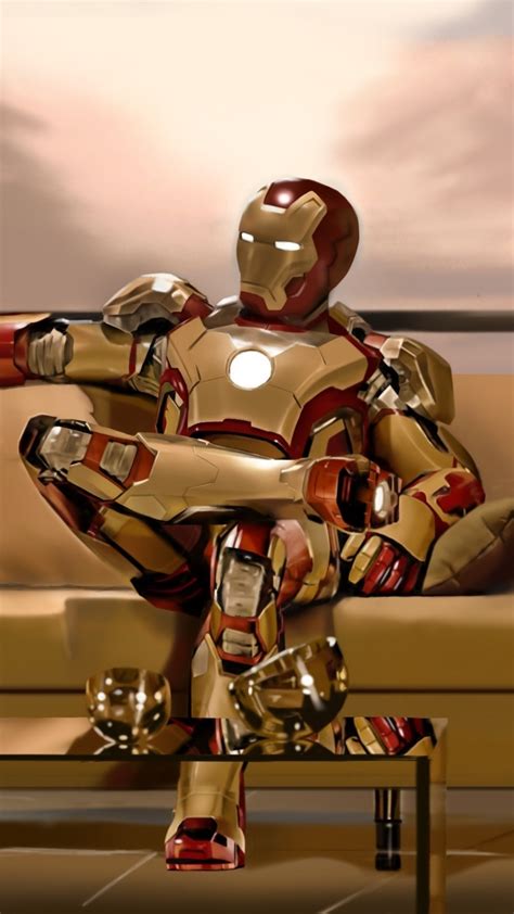 X Iron Man Sitting On Sofa Sony Xperia X Xz Z Premium Hd K