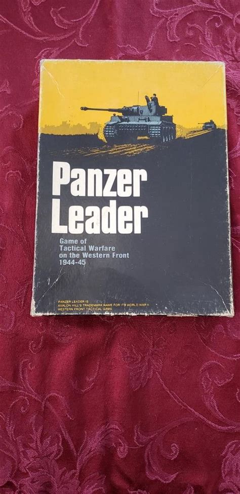 Panzer Leader Wwii Tactical Board Wargame By Avalon Hill