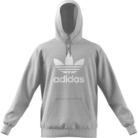 Sweat à Capuche Logo Trefoil Gris Adidas Originals La Redoute