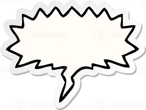 Cartoon Speech Bubble Sticker With Speech Bubble Sticker 44911288 Png