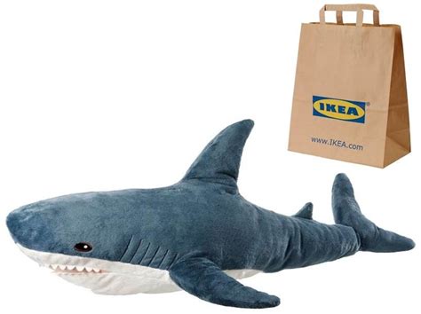 Купить Мягкая игрушка IKEA Акула, высота 100 см, синий в Алматы ...