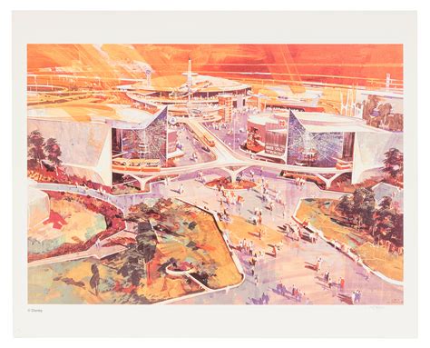 Lot Detail Tomorrowland 1967 Concept Art Lithograph