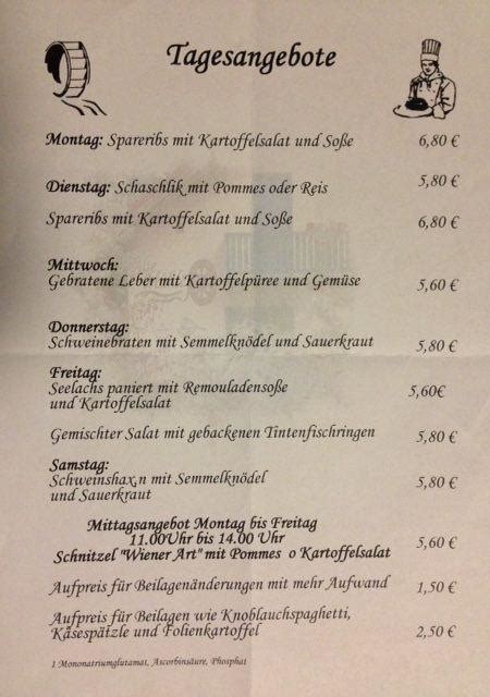 Speisekarte Von Gasthaus Alte M Hle Restaurant Mamming