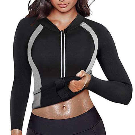 Neoprene Sauna Suit Hot Sweat Slimming Body Shaper Workout Jacket Shaperwear Tops Pricepulse