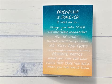 Loss of Friend Sympathy Card Condolences Friends Friend Died - Etsy