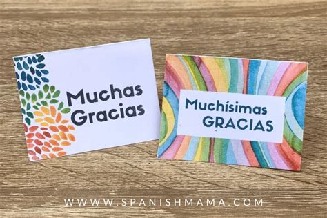 Free Printable Thank You Cards in Spanish | Spanish Mama