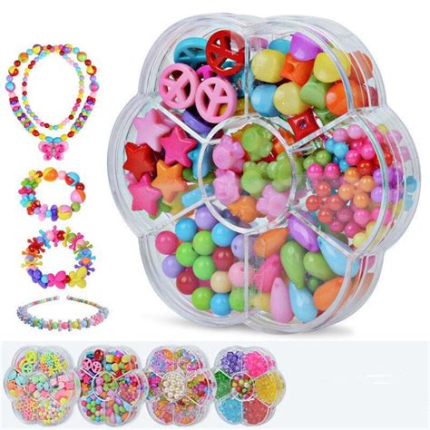 Diy Handmade Bead Toys For Children Beads Plum Blossom Box Set Building