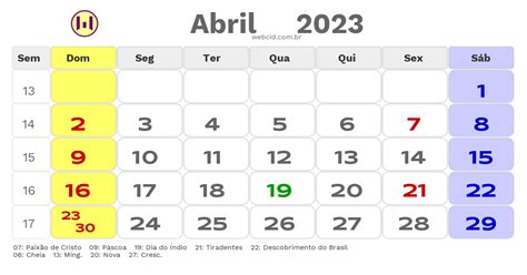 Feriados Do Mês De Abril - Calendário Do Mês De Abril - NAZAEDU