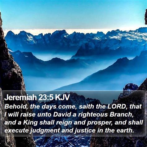 Jeremiah Kjv Behold The Days Come Saith The Lord That I