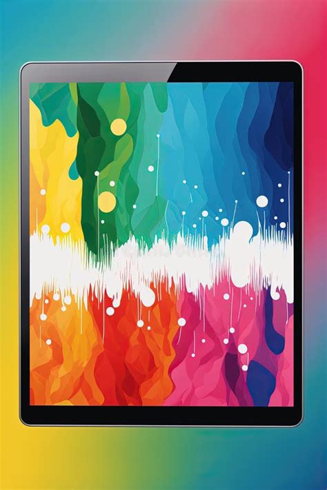 Colorful Digital Art on Tablet Screen for Digital Art Concept ...