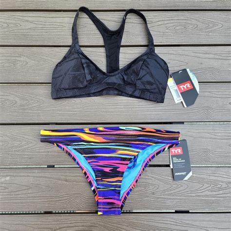 TYR Canopy Stella Bikini Top Fresno Mini Bottom Multi Striped Size XS NWT EBay