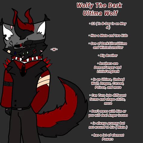 All About Wolfy The Dark Ultima Wolf By Wolfytheagentwolf On Deviantart