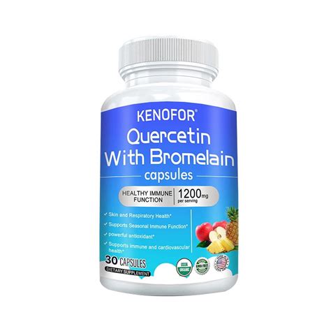 Quercetin With Bromelain 30 60 120 Count 1 200mg Servings Immune