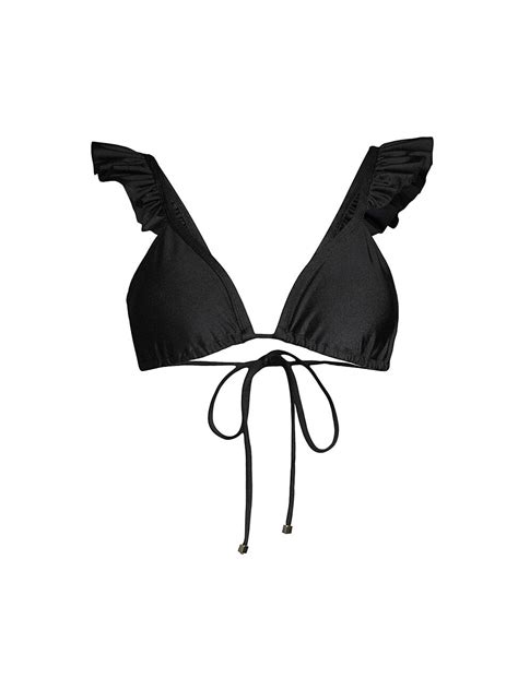 PatBO Ruffle String Bikini Top Editorialist