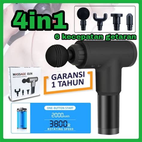 Jual Massage Gun Rechargeable Deep Tissue Musle Alat Pijat Elektrik