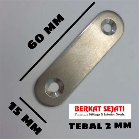 jual dijual plat stainless lurus rata  mm  cm siku konektor