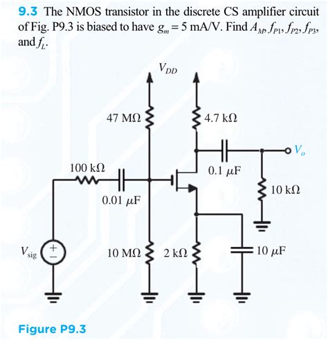 Solved The Nmos Transistor In The Discrete Cs Amplifier Chegg