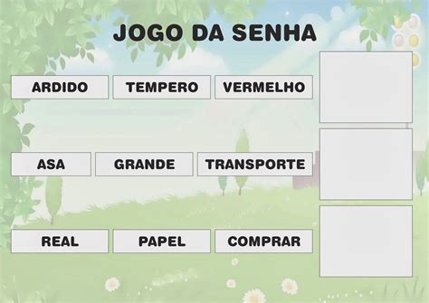 Crie Uma Senha Jogo - Espaço do Saber: Jogo da Senha