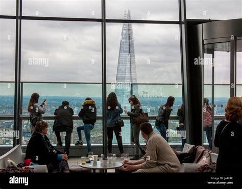 restaurant view of the London Shard Stock Photo - Alamy