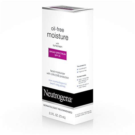 Neutrogena Oil Free Daily Facial Moisturizer With Broad Spectrum Spf 35