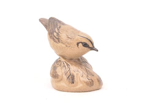 Sold X Poole Pottery Stoneware Birds Blue Tit Goldcrest Wren By