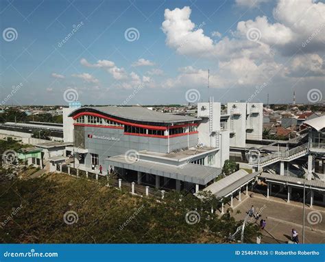 Cikarang Electric Train Station Editorial Photo Image Of Skyline