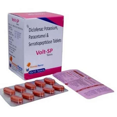 Diclofenac Potassium Paracetamol And Serratiopeptidase Tablet At Rs 145box Diclofenac Potassium