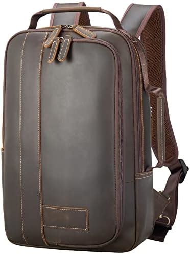 Amazon LANNSYNE Retro Distressed Cowhide Leather Backpack For Men