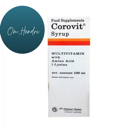 COROVIT SYRUP MULTIVITAMIN Untuk Suplemen Makanan 100ml Lazada Indonesia