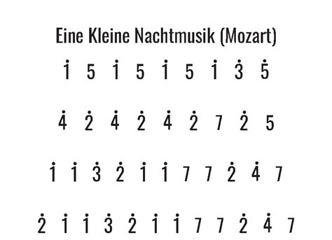 Eine Kleine Nachtmusik Mozart Zagraj Na Kalimbie Proste Nuty