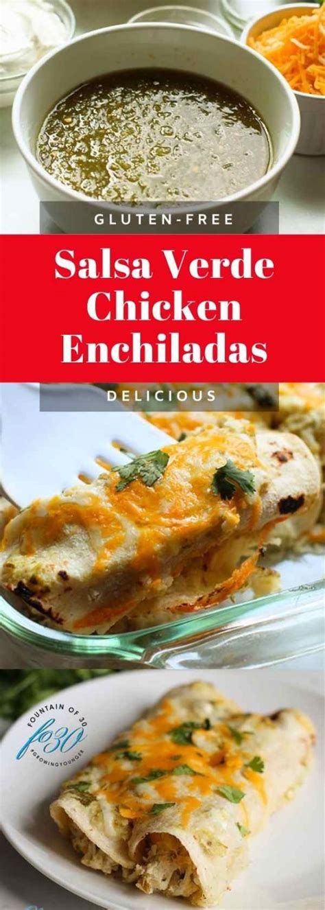 Salsa Verde Chicken Enchiladas Easy To Make And Gluten Free