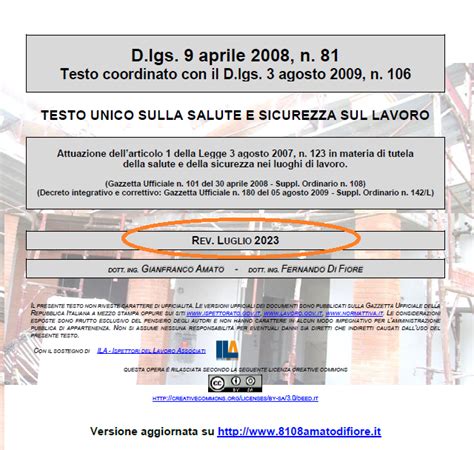 Safety Group D Lgs 81 08 E Smi Testo Unico Sicurezza Aggiornato Pdf