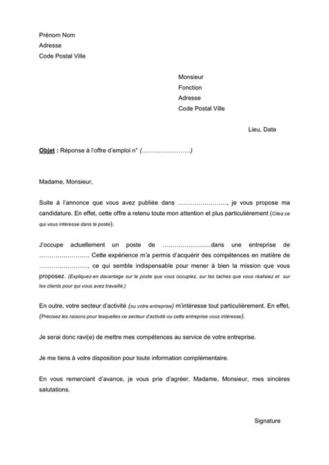 Lettre de candidature téléchargement gratuit documents PDF Word et Excel