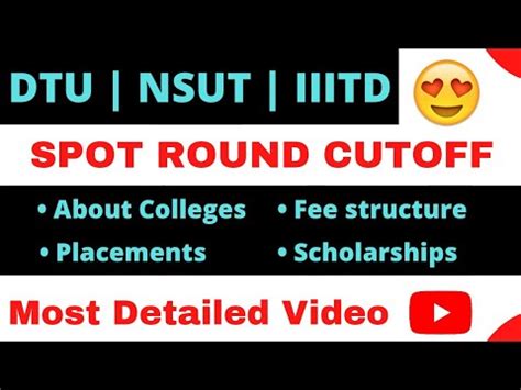 Jac Delhi Spot Round Cutoff Jac Delhi Spot Round Dates Dtu Nsut