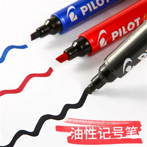 Pc Pilot Marker Sca Oily Marker Red Blue Black Thick Color Fast