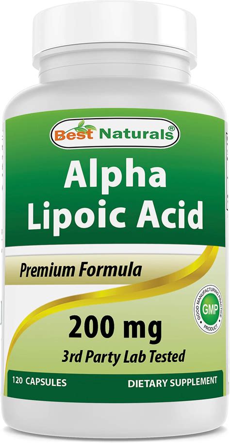 Amazon Best Naturals Alpha Lipoic Acid 200 Mg 120 Capsules