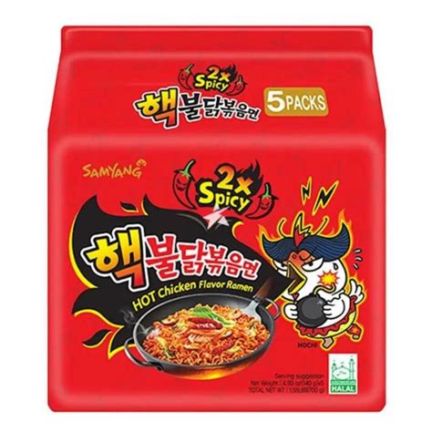 Köp Samyang Buldak Hot Chicken Flavor Ramen 2xSpicy 140g x 5st hos Coopers Candy