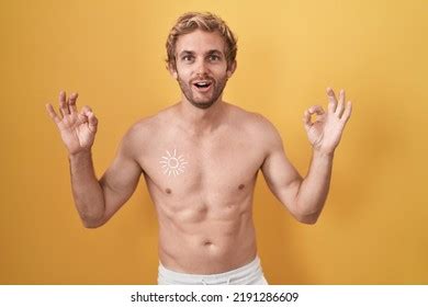 Handsome Shirtless Man Showing Nude Chest Stock Photo 1458997874 Shutterstock