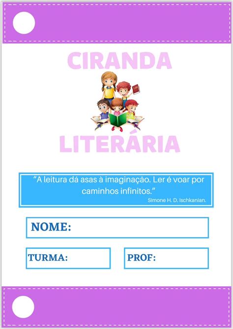 Projeto Literário Ciranda Literária Naiara Materiais Pedagógicos