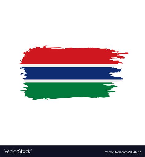 Gambia flag Royalty Free Vector Image - VectorStock