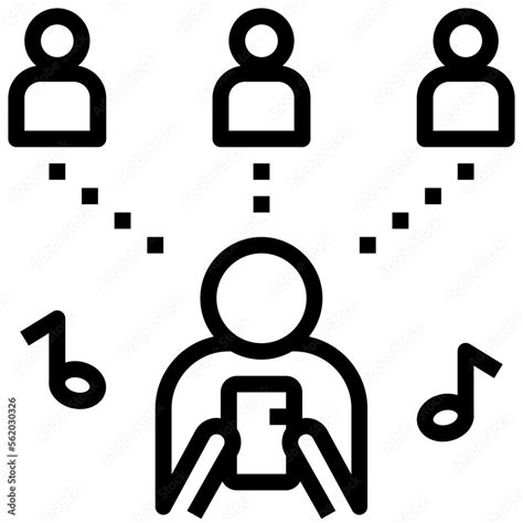 Social Isolation Outline Style Icon Stock Vector Adobe Stock