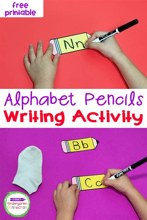 Free Alphabet Writing Pencils The Kindergarten Connection