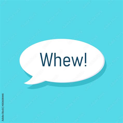 Whew Relief Sigh Speech Bubble Clipart Image Stock Vektorgrafik