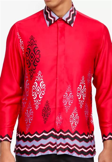 Buy Gene Martino Men S Batik Shirt Online Zalora