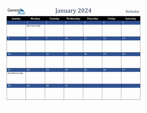 General Blue January Calendar Calendar Printables Calendar