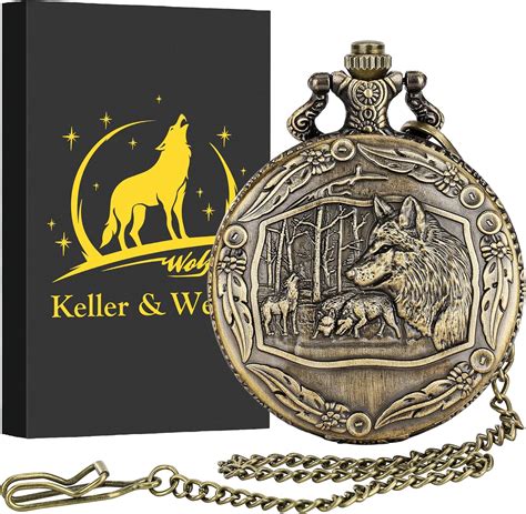 Keller Weber Vintage Wolf Taschenuhren F R M Nner Fob Taschenuhr Mit