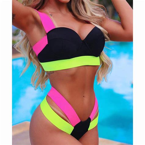 BiquÍni Maragogi Black Neon Moda Praia Fitness E Pijamas