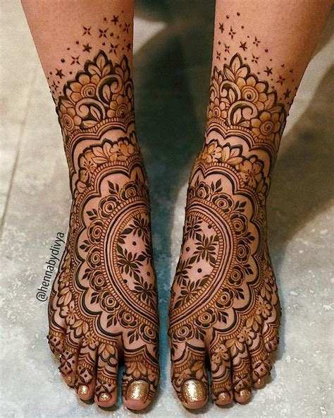 Henna Flower Designs Foot